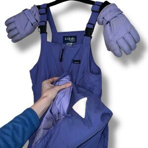 L.L. Kids by L.L. Bean Vintage y2k Snowsuit and Matching Gloves